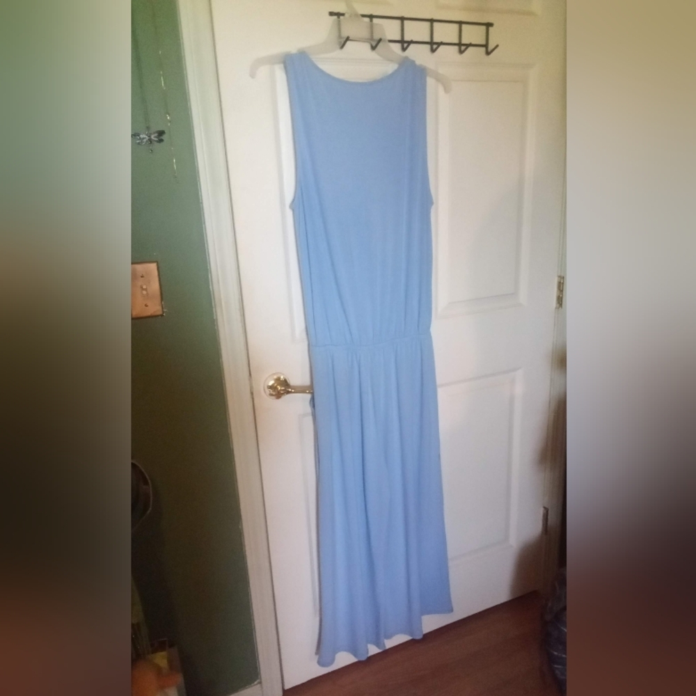 Zenana Outfitters Sky Blue Sleeveless Jumpsuit - Picture 2 of 4